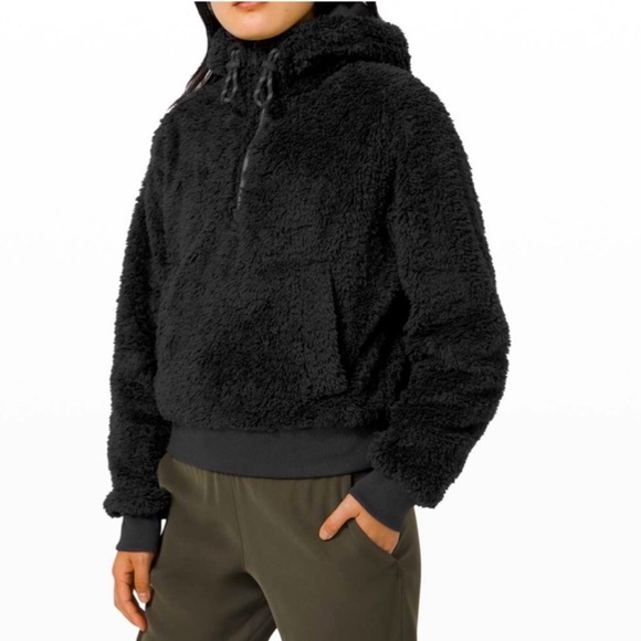 Lululemon Oh So Sherpa fleece half zip hooded pullover
